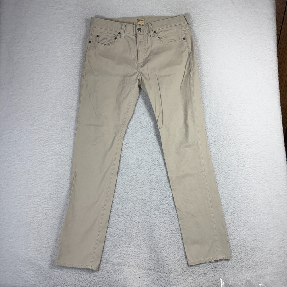 J.Crew 484 Slim Corduroy Pants Mens 32x32 (32.5x30) Tan Khaki Fine Trousers